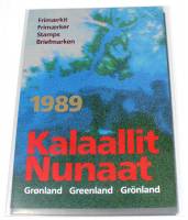 Официальный годовой набор марок Гренландии за 1989 год (11 марок), Негашёные, В оригинальном буклете